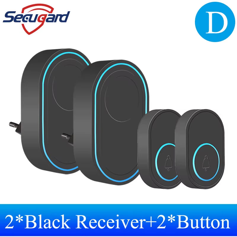 Wireless Doorbell Outdoor Welcome Ring Chime Door Bell Music Melody Remind Smart Home Security Alarm EU UK US Plug