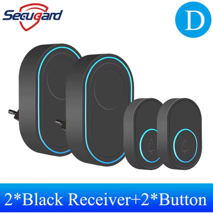 Wireless Doorbell Outdoor Welcome Ring Chime Door Bell Music Melody Remind Smart Home Security Alarm EU UK US Plug