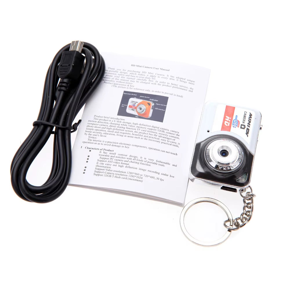 X6 Mini Camera Portable Ultra Mini High Denifition Digital Camera Mini DV Support 32GB TF Card with Mic Gifts for Kids