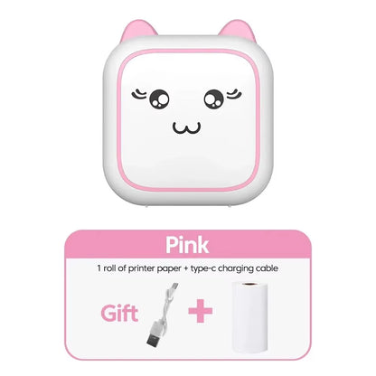 Mini Printer Thermal Adhesive Labels Printer Sticker Bluetooth Mini Pocket Label Notes Printer for Home and Office Android IOS .