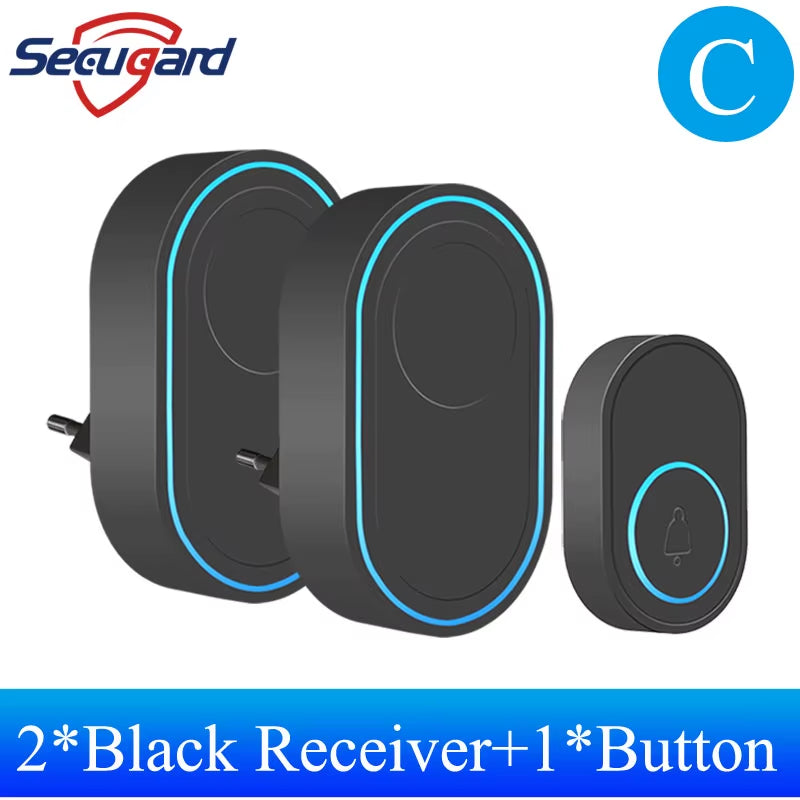 Wireless Doorbell Outdoor Welcome Ring Chime Door Bell Music Melody Remind Smart Home Security Alarm EU UK US Plug