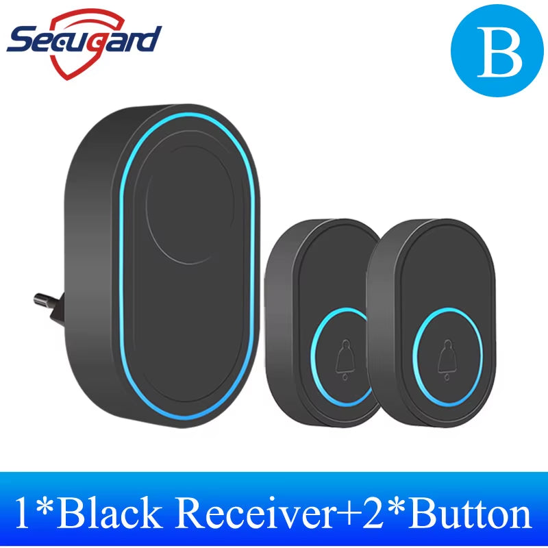 Wireless Doorbell Outdoor Welcome Ring Chime Door Bell Music Melody Remind Smart Home Security Alarm EU UK US Plug