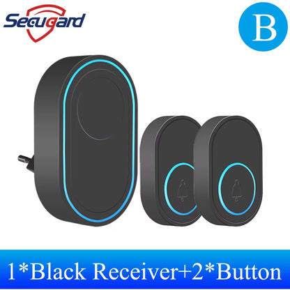 Wireless Doorbell Outdoor Welcome Ring Chime Door Bell Music Melody Remind Smart Home Security Alarm EU UK US Plug